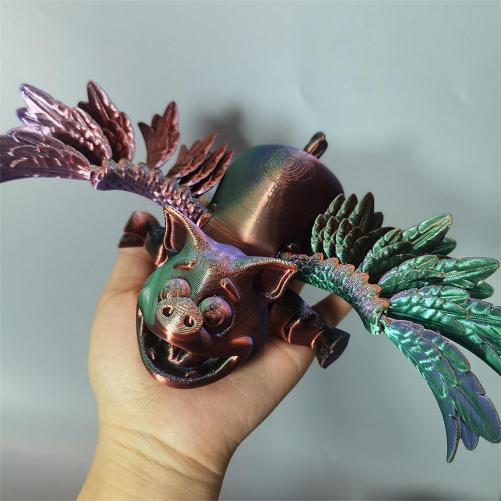 3D Printed Pig With, Animal Toys, Home, Room, Car Decoration, Desktop Ornaments, Joints Can Move, Movable Pig With