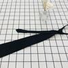 Retro Solid Color Silky Narrow Necktie School Uniform Zipper Pre-Tied Arrow Tie