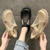 Wrapped Toe Sandals Female Summer Outside Penetrating Air Mesh Surface Hollowed Out Ugly Cute Big Toe Thick Heel Roman Shoes