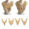 2pcs Fashion Sewing Accessories Embroidered Sequin Fabric DIY Applique Trim Lace Collar