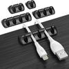 5 Packs/15 Slots Cable Clips - Cord Holders - Self Adhesive Cable Management Organizer - Home, Office, Desk Accessories