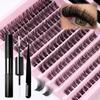 Diy Segmented False Eyelashes 10 Rows Mixed Single Cluster Set Makeup Grafted Eyelashes
