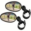 2pcs Bike Mirror 360 Degree Adjustable Rotatable Handlebar Mirror Wide Angle Shockproof