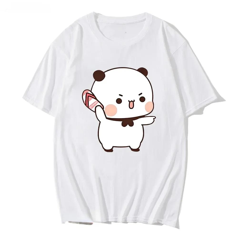 Cute Bear LOVE Unisex T Shirt Women Bubu Dudu Couple Tops Tee Summer Short Sleeve Tshirts Female Korean Casual Girl T-shirt Camisetas