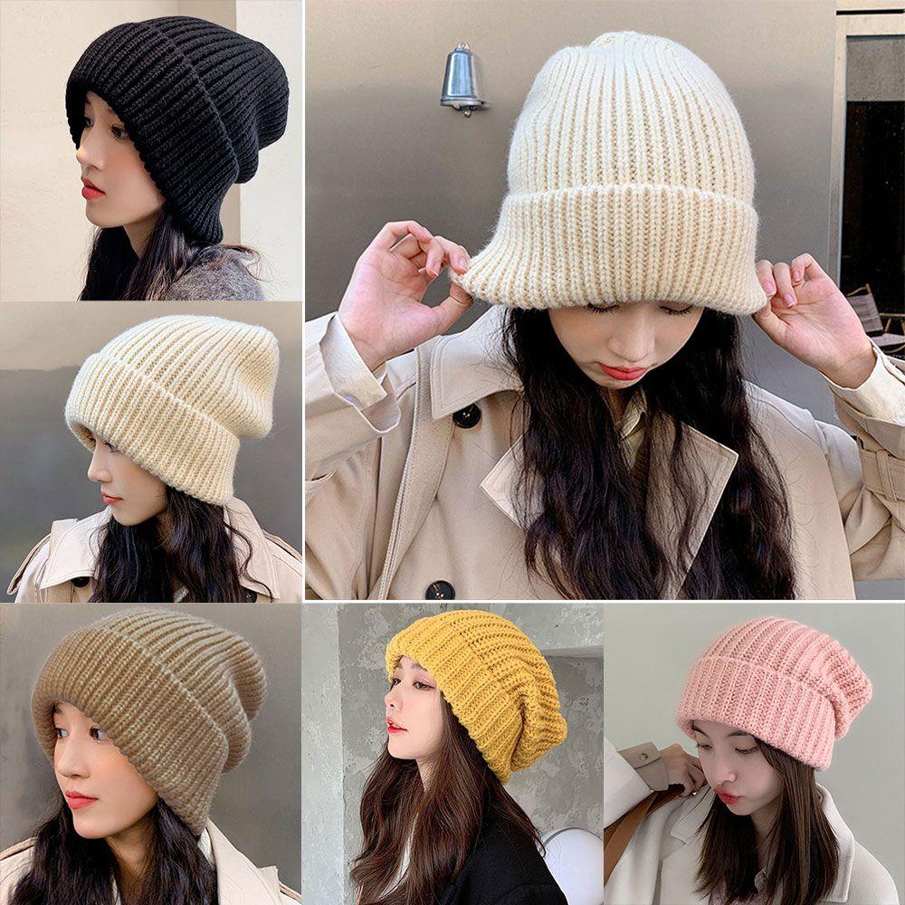 Woman/Men Knitted Beanies Multi Colors Female Beanie Caps High Quality Warmer Bonnet  Outdoor
