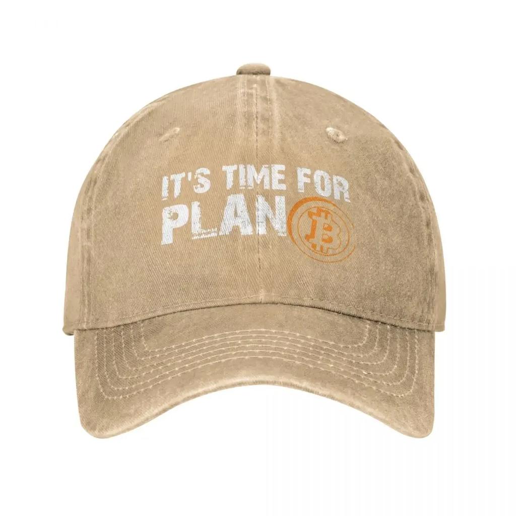 Hip Hop Denim It's Time For Plan B Bitcoin BTC Crypto Currency Baseball Caps Dad Cowboy Hats Blockchain Cap Hats