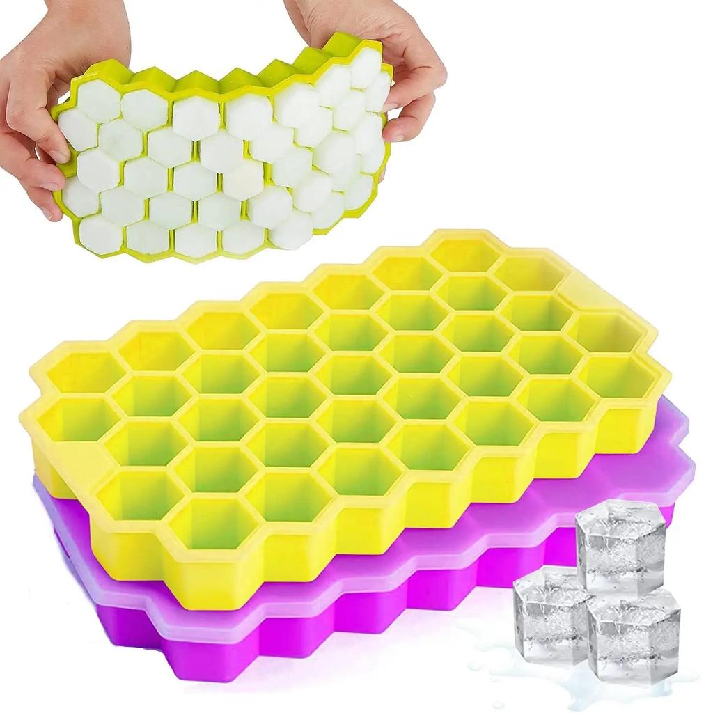 1PCS Silicone Ice Cube Mold 148 Cube Large-capacity Ice Trays Food Grade Maker BPA Free Reusable Ice Maker with Lids