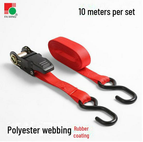 25mm Polyester Ratchet Tie Belt with Hook Tensioner for Motorcycle Shipping