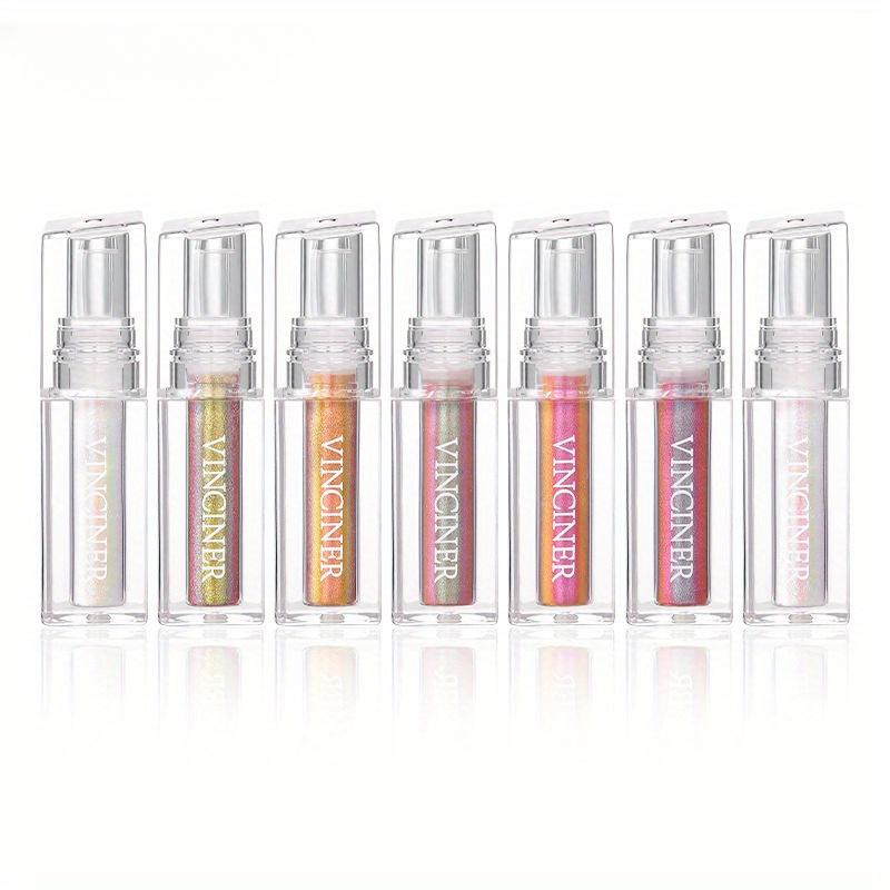 Chameleon Lip Glaze Lip Gloss Eyeshadow, Face Highlight Moisturising Diamond Shimmer Liquid Lipstick, Aurora Dazzle Lip Gloss for Party Daily Makeup