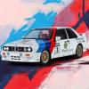1:24 BMW M3 Alloy Die-cast Car Model Sound and Light Indoor Collection Hobby Decoration Retro Simulation Car Model Trendy Play Ornaments Boys Gift