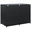 Bin Shelters - vidaXL - Double - Woven Resin - Black - 148x80x111 Cm