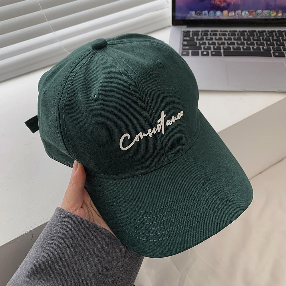 Letter Design Trendy Pink Baseball Cap For Women With Round Top And Brim Bent