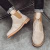 British Style Retro Chelsea Boots Men Brand Comfortable Fashion Leather Ankle New Men Comfortable Suede Pointed Chelsea Boots