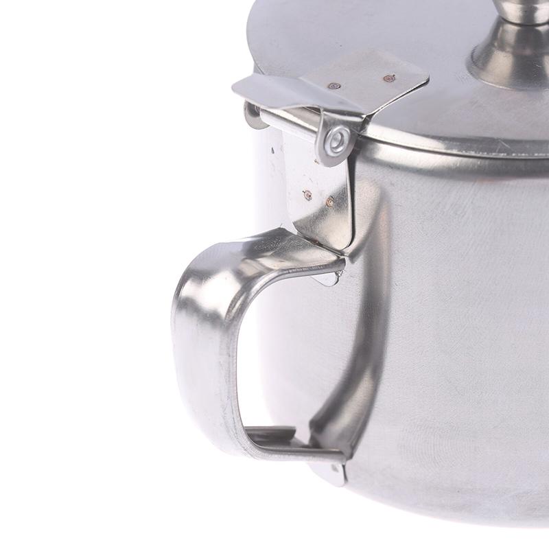 Practical Stainless Steel Sugar Bowl With Handle Lid Spoon Dustproof Waterproof Seasoning Jar Kitchen Restaurant Spice Container