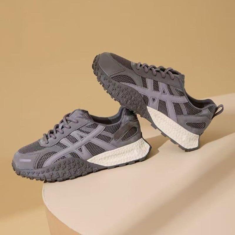 Fashion Mesh Women's Autumn New Soft-faced Soft-soled Lace-up Retro Sports and Leisure Shoes