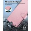 Coque pour Samsung Galaxy M23 5G + 2 Verres Trempés - Coque à Rabat Cuir PU Anti-Rayure - Rose