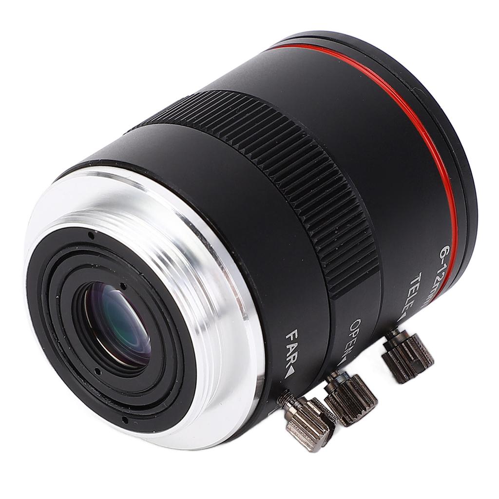 Zoom Industrial Lens 6?12mm 1/1.8 3MP Manual Focus Lens Aluminium Alloy C Mount Adjustable Aperture