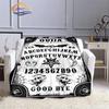 Satanic Gothic Witchcraft Blanket Ouija Board with Hands Occultism Flannel   Soft Four Seasons Portable Camping