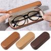 Women Men Large Capacity Waterproof Glasses Holder Wood Grain Glasses Box Eyeglasses Case