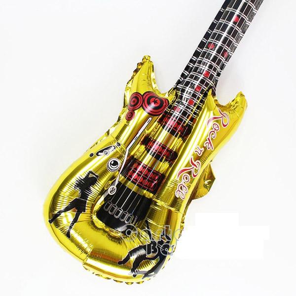 1 шт., день рождения, свадьба, фестиваль, алюминиевая пленка, гитара, воздушный шар, реквизит для вечеринки, надувной стержень