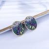 Natural Stone Amethyst Earrings Niche High-end S925 Sterling Silver Jewelry Original Design Colorful Treasure Earrings