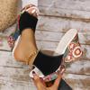 Large Size Wedge Slippers Women's Summer New Fish Mouth High Heel One-word Women's Cool Slippers