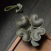 Lucky Four-leaf Clover Leather Handmade Car Key Pendant Bag Pendant Simple Trendy and Personalized Women's Key Chain