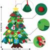 1-2PCS DIY Felt Christmas Tree Wall Hanging Artificial Xmas Tree with Santa Claus Snowflake Ornaments Holiday Supplies Decor