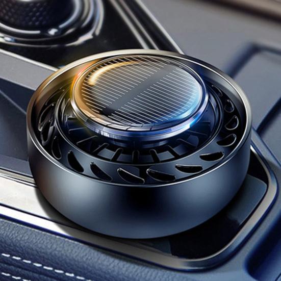Car Accessories Air Freshener Solid Solar Power Spin Fan Car Accessories Aromatherapy Fragrance Diffuser Ornament