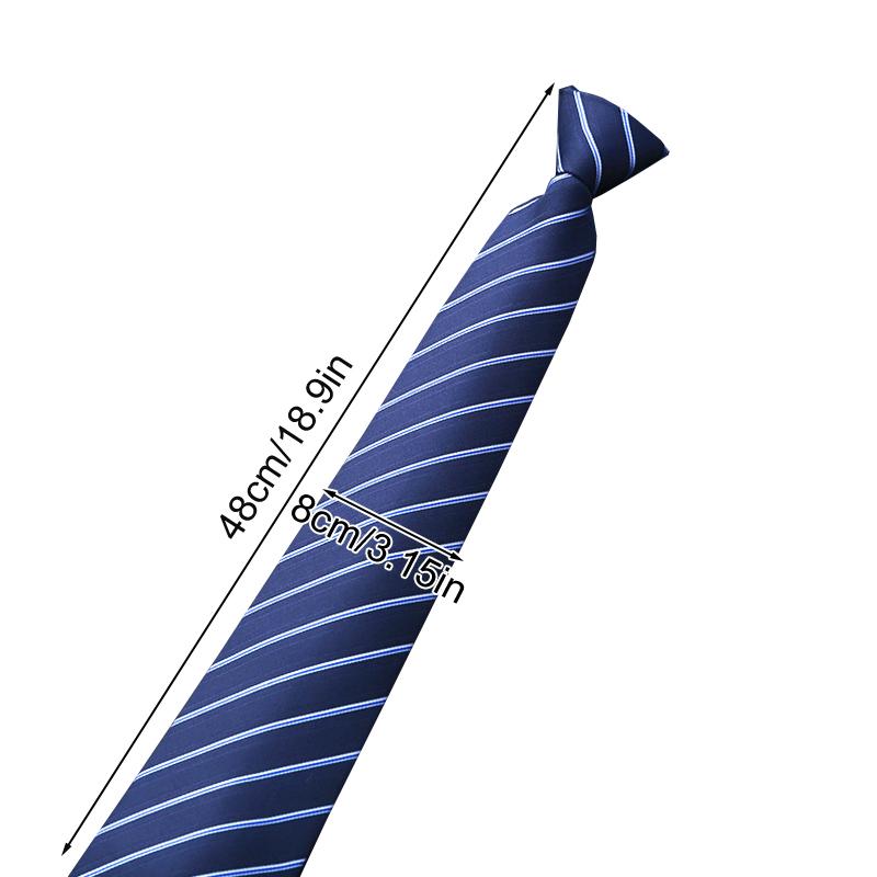 1 шт. Свадебный Ленивый Деловой Модный Однотонный Повседневный В полоску Мужской Галстук на молнии Галстук на молнии