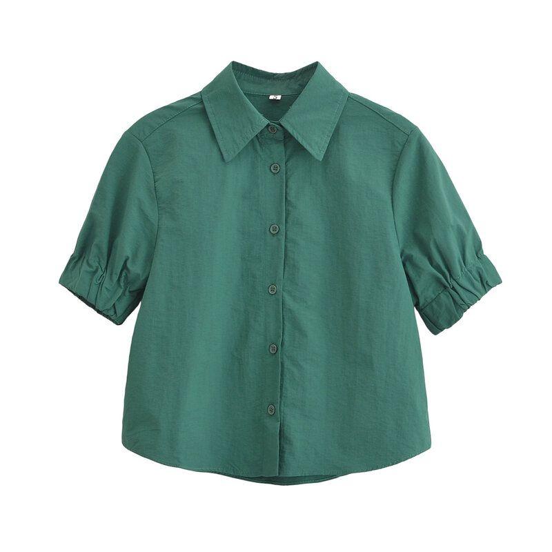 Fashion Style 2024 Summer New Arrival Women's Clothing Stylish All-Matching Short Shirt Wide Hem Midi Dress 2731067