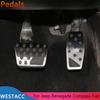 Car Pedals Accelerator Gas Brake Rest Pedal Cover for Jeep Renegade 2015 - 2022 Compass 2017 - 2022 Interior