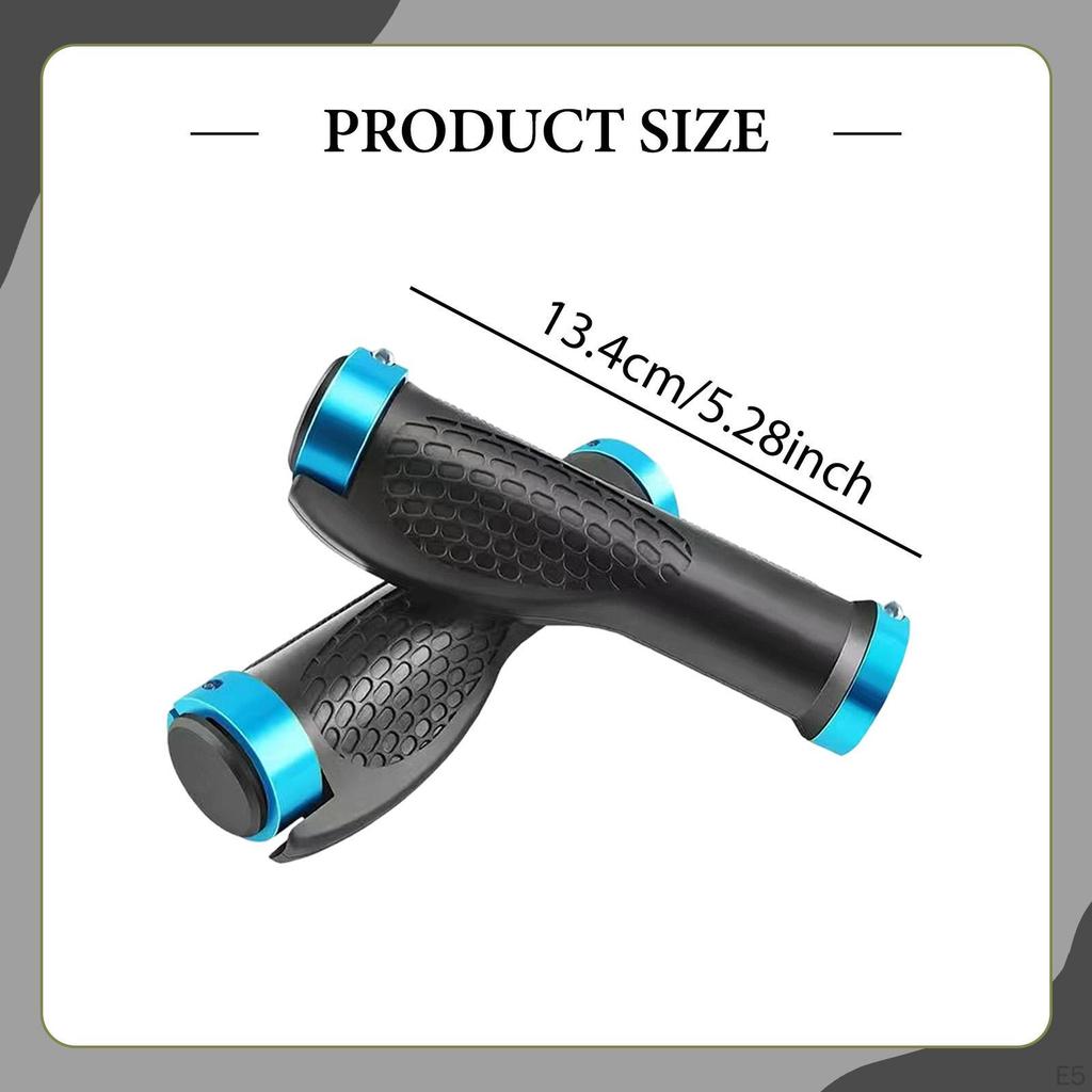 Handlebar Grips Pair Rubber Non Slip Ergonomic Bike Replacement Suitable for Pedal