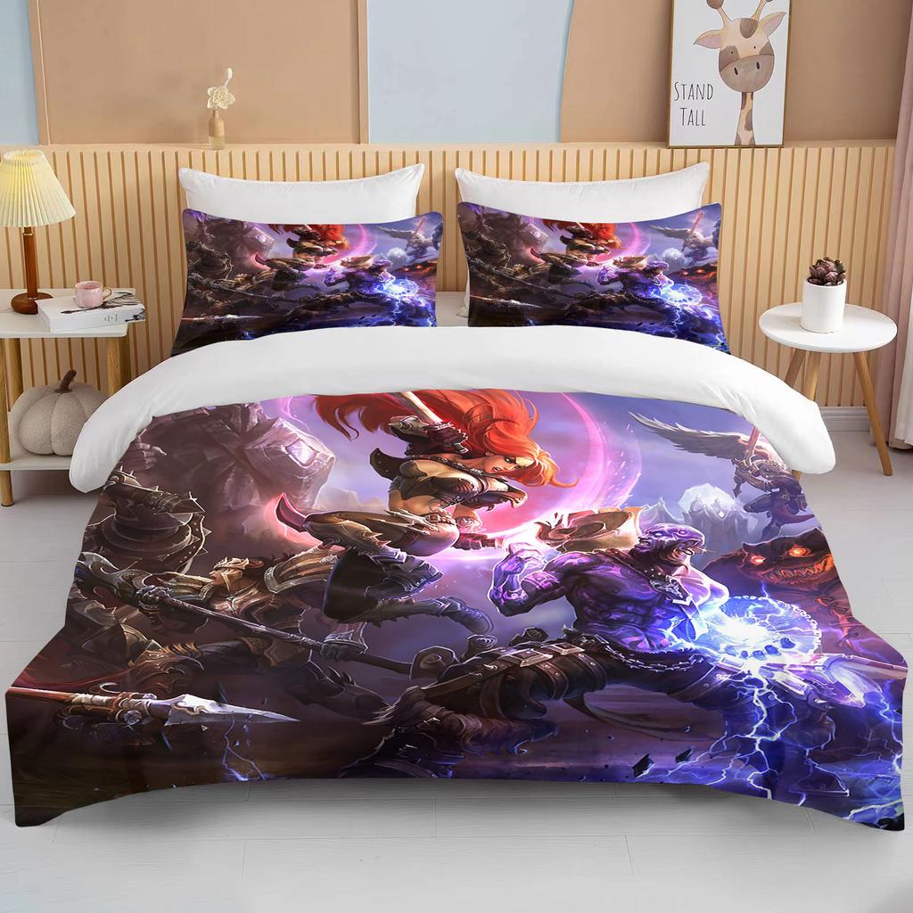 10 Sizes Classic Game Anime Characters King Size Double Bed Bedding Set Microfiber or Polyester Duvet Cover Set