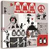 Canvas Print Banksy Collage Street Art
