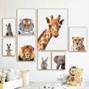 Modern Animal Elephant Giraffe Alpaca Lion Canvas Paiting Wall Art Prints And Posters Wall Pictures For Living Room Home Décor No Frame