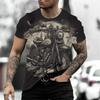 Men T Shirt Animal Print 3D Eagle Print T-shirt Summer Casual Short Sleeve Retro Harajuku Oversized Clothing Tops