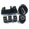 Chrome Electric Power Window Rear Side Mirror Headlight Fog Control Switch For Vw Jetta Golf 5 6 Golf Gti Tiguan Passat B6 Cc