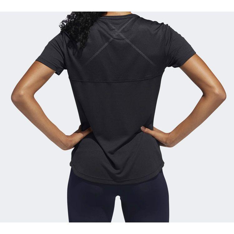 Adidas Own The Run Tee Running Short Sleeve Women Tops Black DQ2618