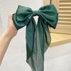 Woman New Bowknot Streamer Hairpin Chiffon Ribbon Barrette Bow Back Head Spring Clip Headwear Fashion Hair Accessories