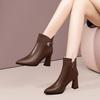 British Style Fashion Boots for Women High Heels In Spring, Autumn, Winter , New Thick Heeled Oversized Fashion Short Boots