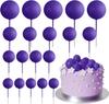 20 Pcs Mini Balloon Cake Topper Decorations with Gold Balls On Sticks - Cake Picks for Birthday, Wedding, and Party Decorations
