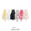 Araltay New Arrival Women's Clothing Fashion Style Fashion All-Match Hanging Collar Silk Satin Texture Tops 2892650