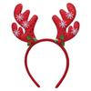 Red Christmas Headband Glitter Reindeer Antlers Design Hair Band | Deer Horn Hairband for Party Birthday | Xmas Gift for Children Girls
