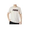 Puma Letter Print Breathable Casual Short Sleeve T-Shirt Men Tops Khaki 845911-75