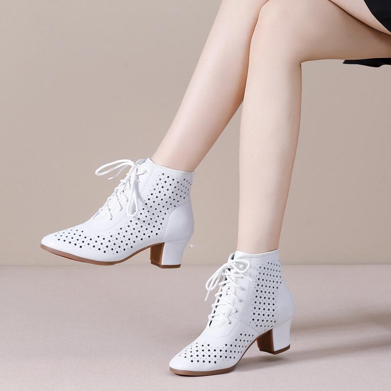 Туфли для танцев с высоким верхом и вырезами для женщин, туфли моряка Gitaba, дышащие танцевальные ботинки на каблуке 5 см