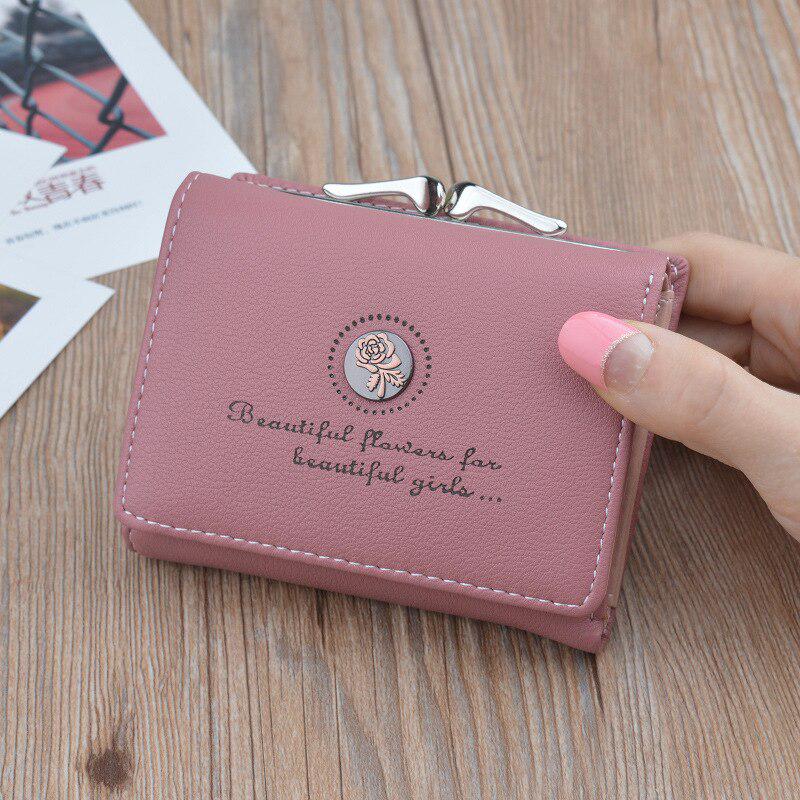 Leather Women Wallets Hasp Small Wallets Female Short Coin Purses Money Credit Card Holders Clutch Bags