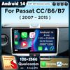 Android 14 Carplay Car Radio For Volkswagen VW Passat B6 B7 B8 CC 2007 - 2021 Multimedia Video Player Navigation GPS Stereo 2Din