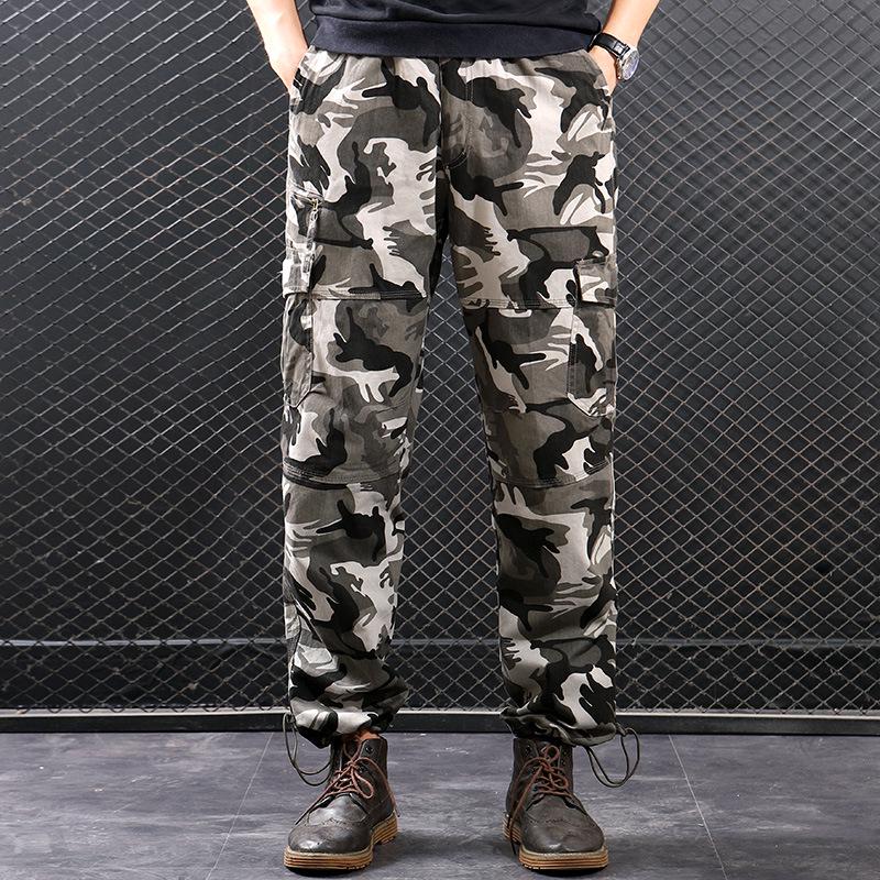 Men's Multi-Pocket Outdoor Overalls - Trendy Loose Straight-Leg for Spring and Autumn