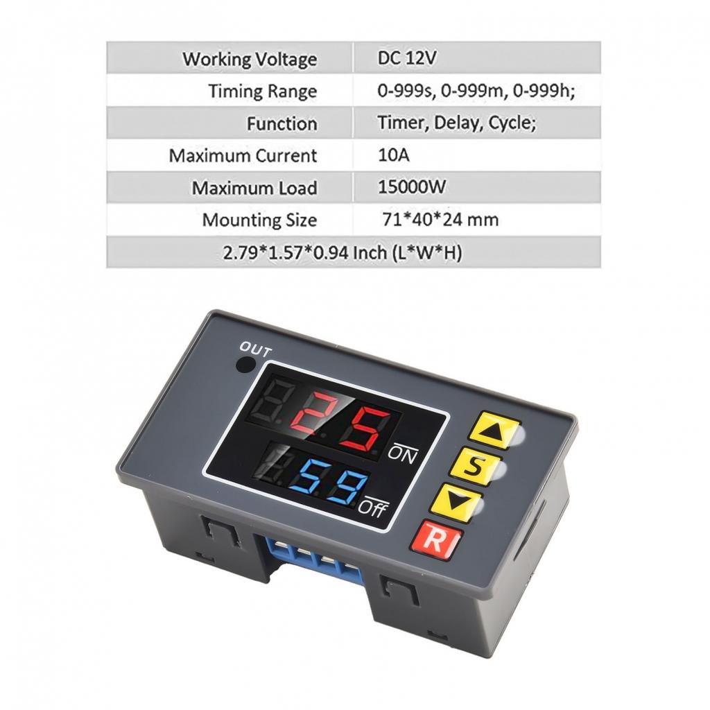 Control Switch Cycle DC 12V Delay Digital Engine ON-Off